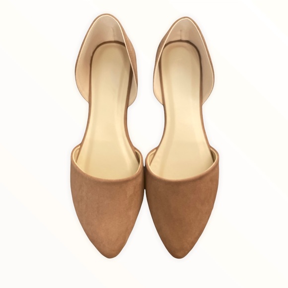 Light Brown Pointed D’Orsay Flats - Picture 4 of 9